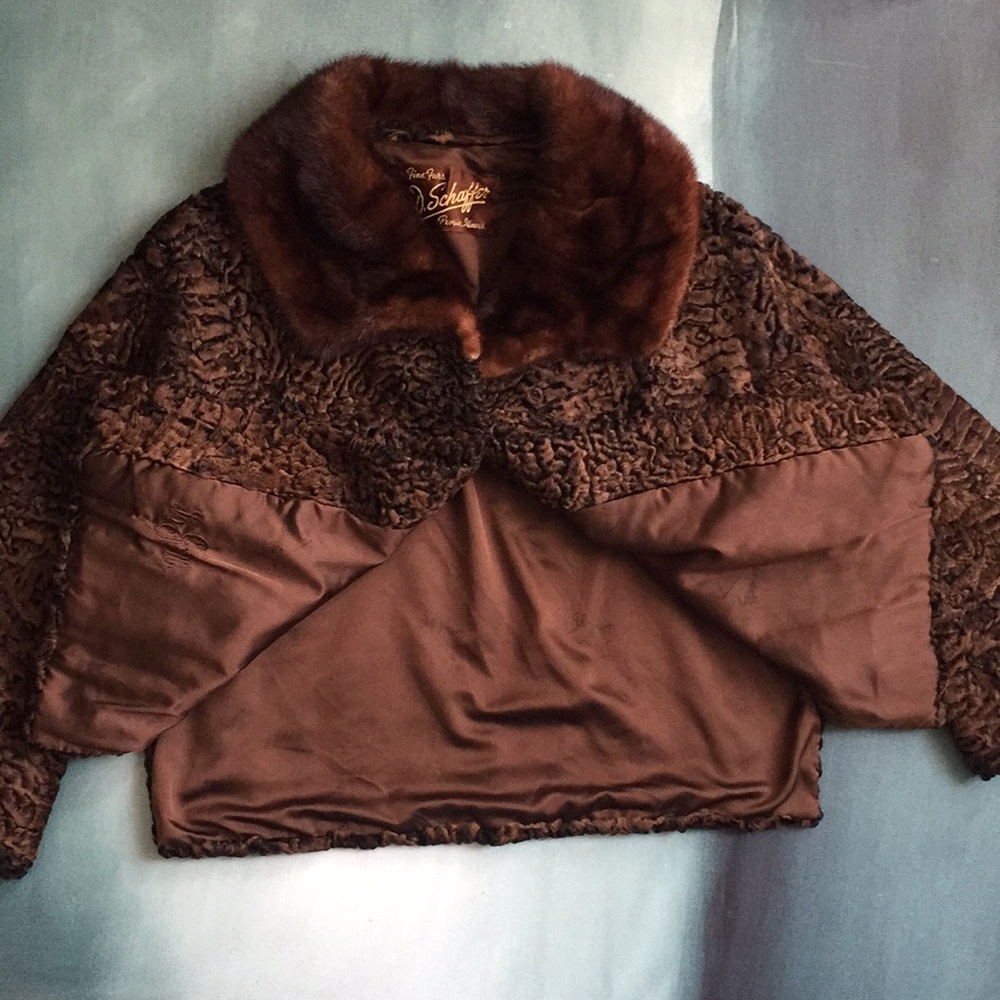 Vintage Schiaparelli Persian Lamb Mink Jacket - Picture 4 of 12